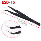 Anti-Static Precision Tweezers ESD-15 for Electronics Repair, Crafting